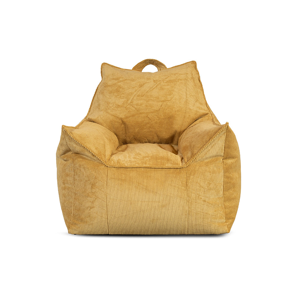 כורסת פוף לילדים בצבע צהוב