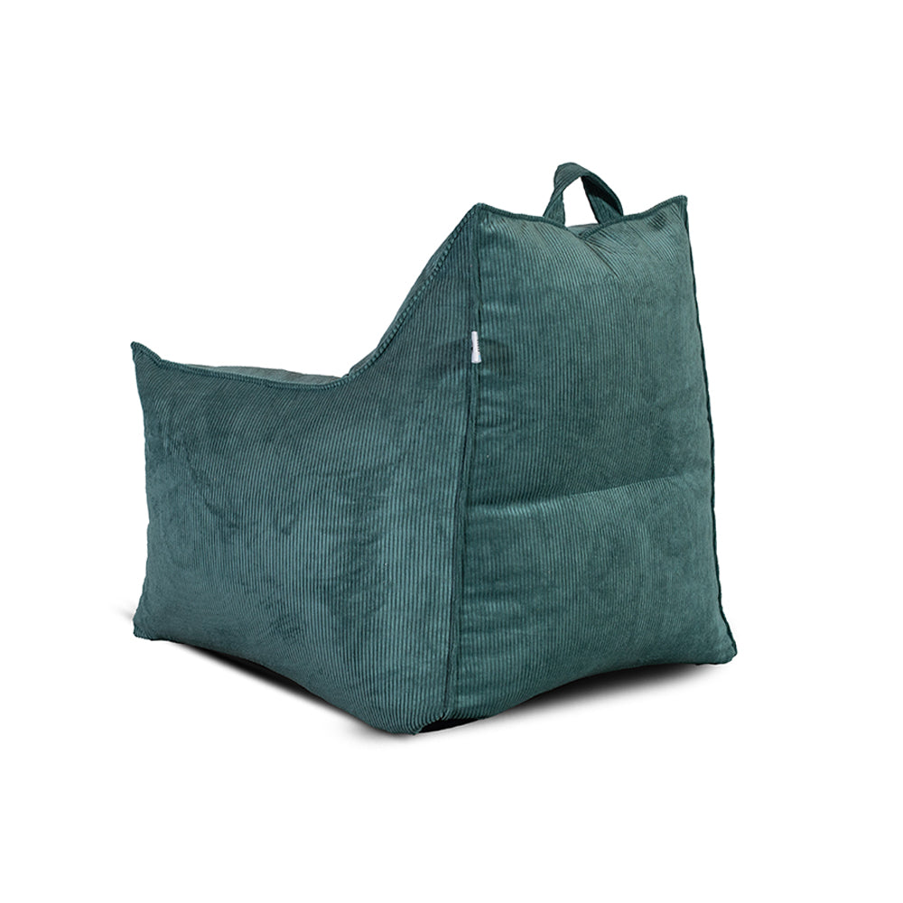 כורסת פוף לילדים ירוק בקבוק