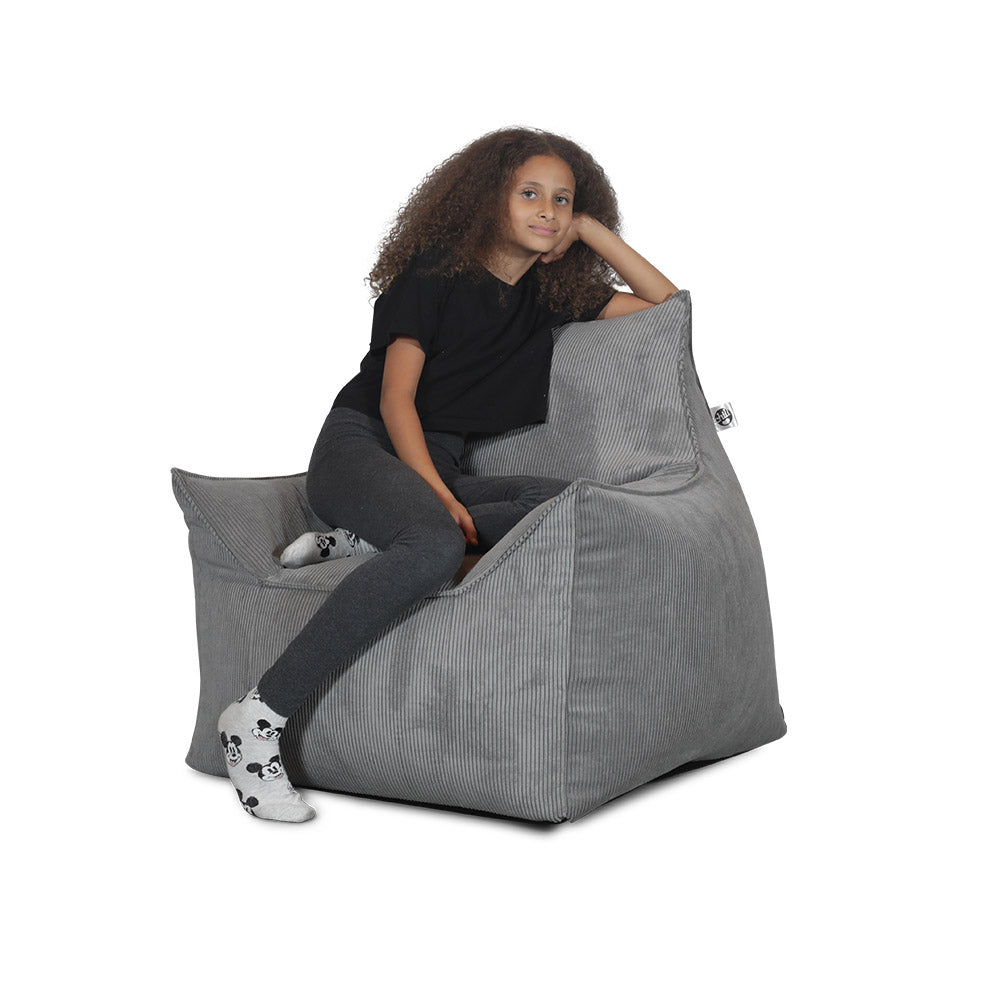 פוף כורסא אפור לילדים