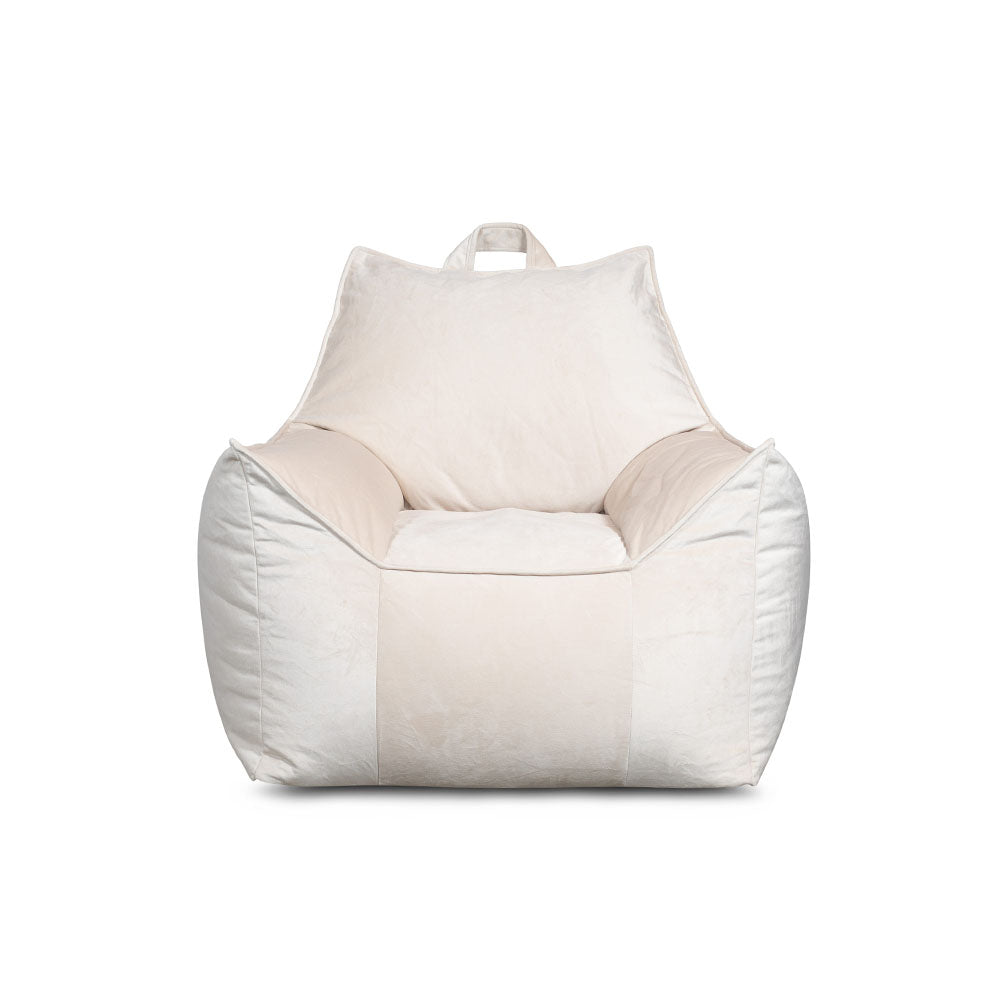 כורסת פוף לבנה