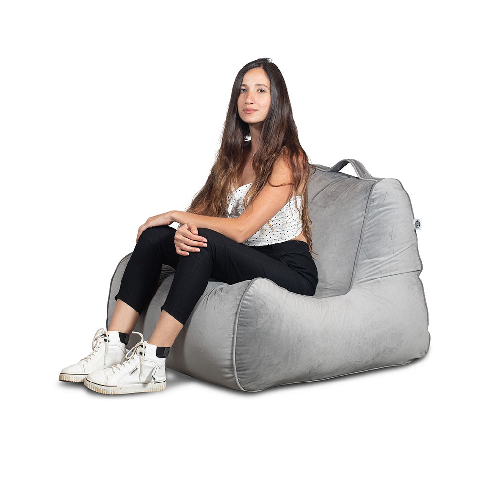 פוף כורסא מבד קטיפה לסלון