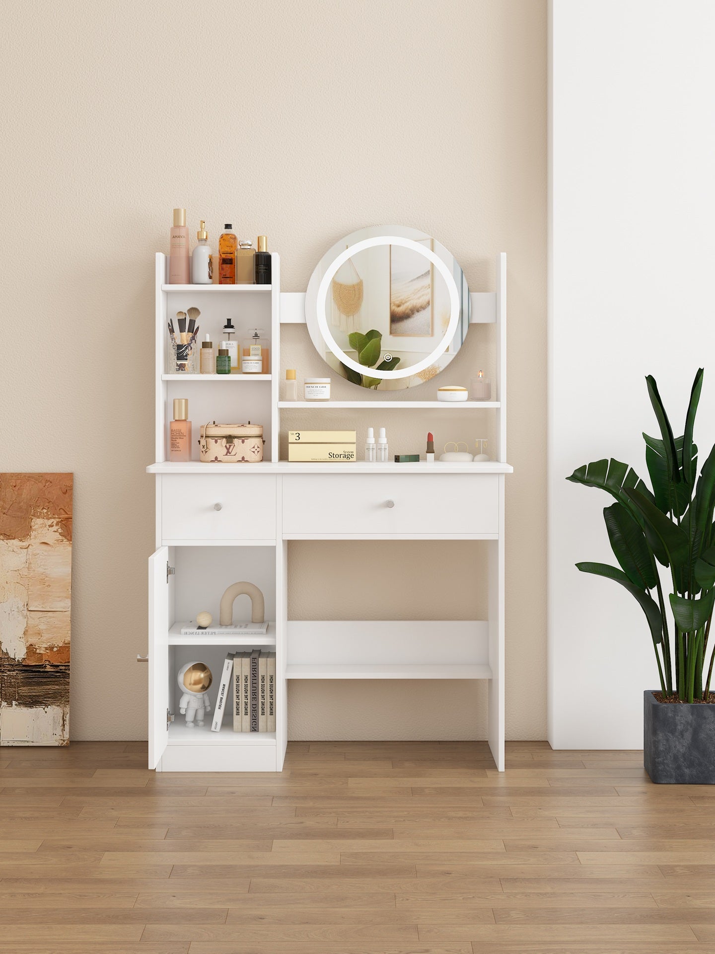 שידת איפור עם תאורת לד  · דגם PEARL