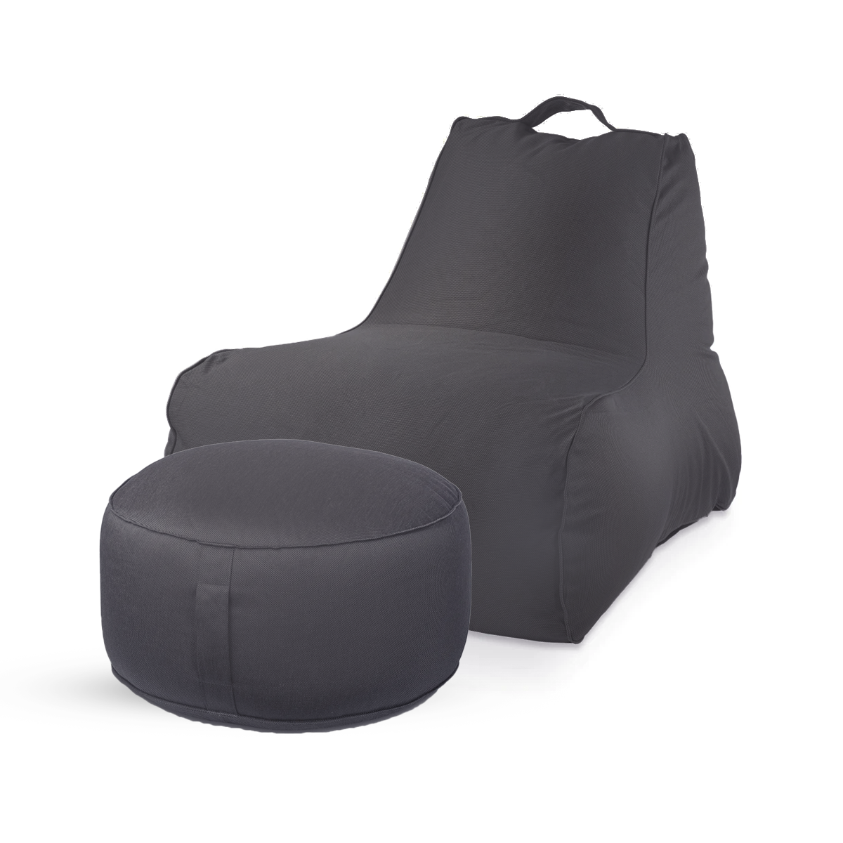 חבילת כורסא לימה והדום עגול מבד חוץ עמיד לשמש