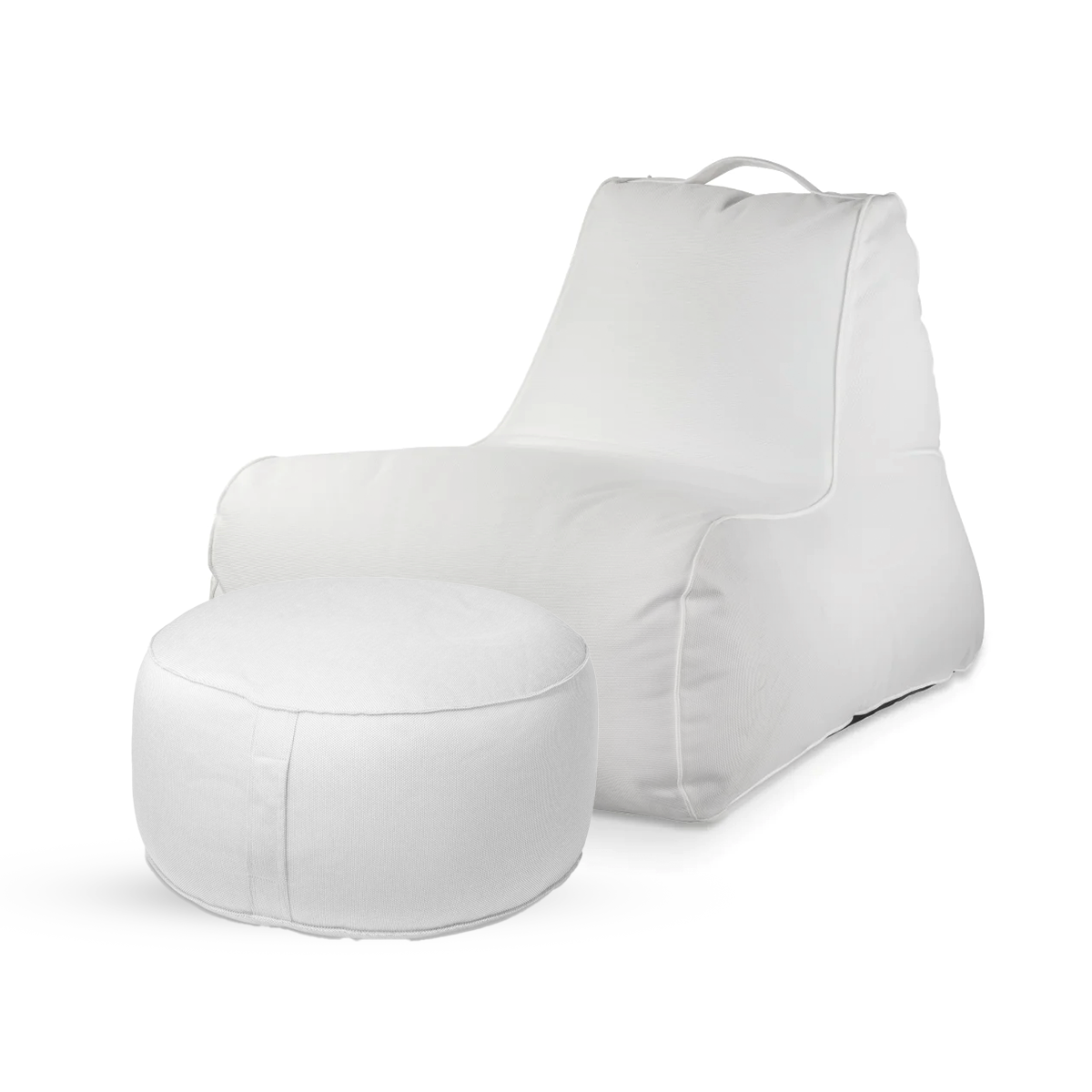 חבילת כורסא לימה והדום עגול מבד חוץ עמיד לשמש