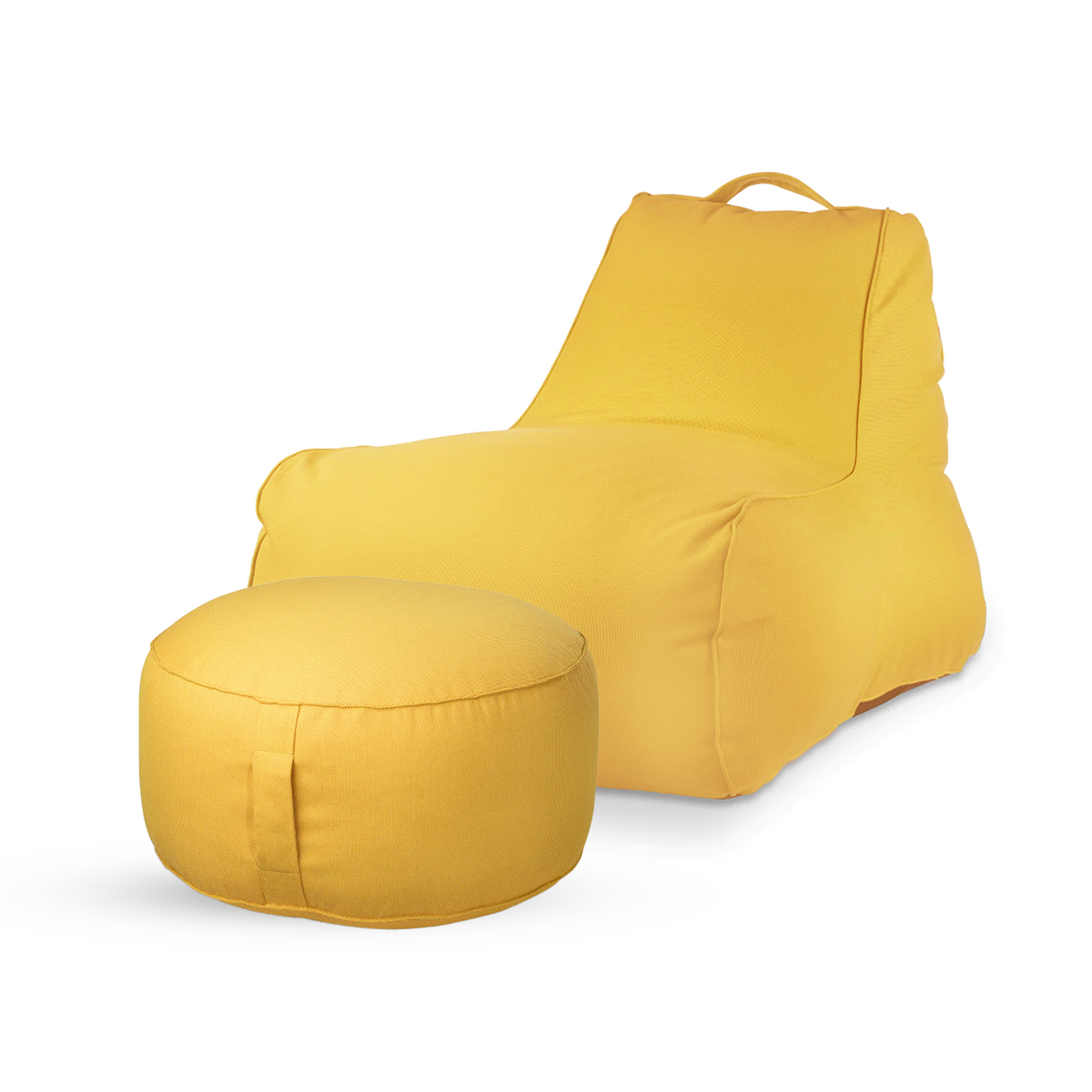 חבילת כורסא לימה והדום עגול מבד חוץ עמיד לשמש