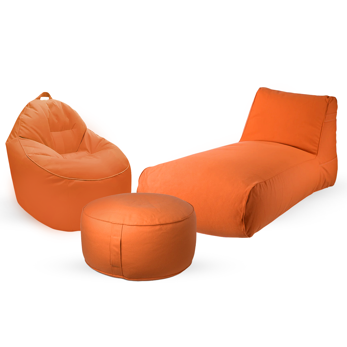 חבילת כורסא שזלונג מילאנו,כורסא טרנקילו והדום עגול מבד חוץ עמיד לשמש