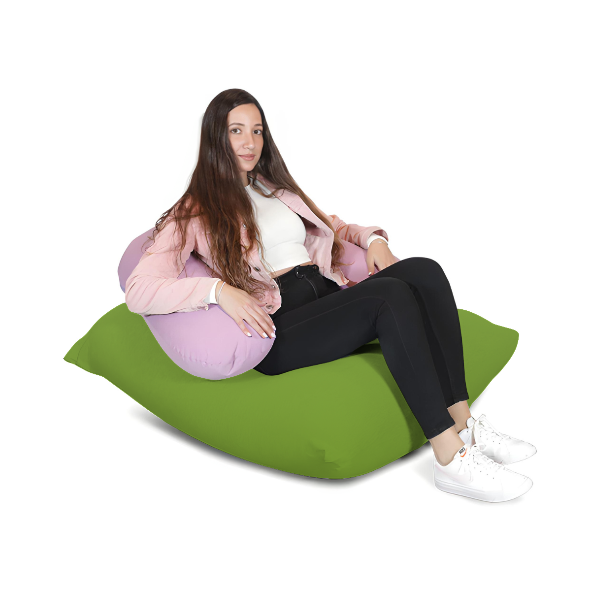 סט פוף מרובע וכרית הנקה