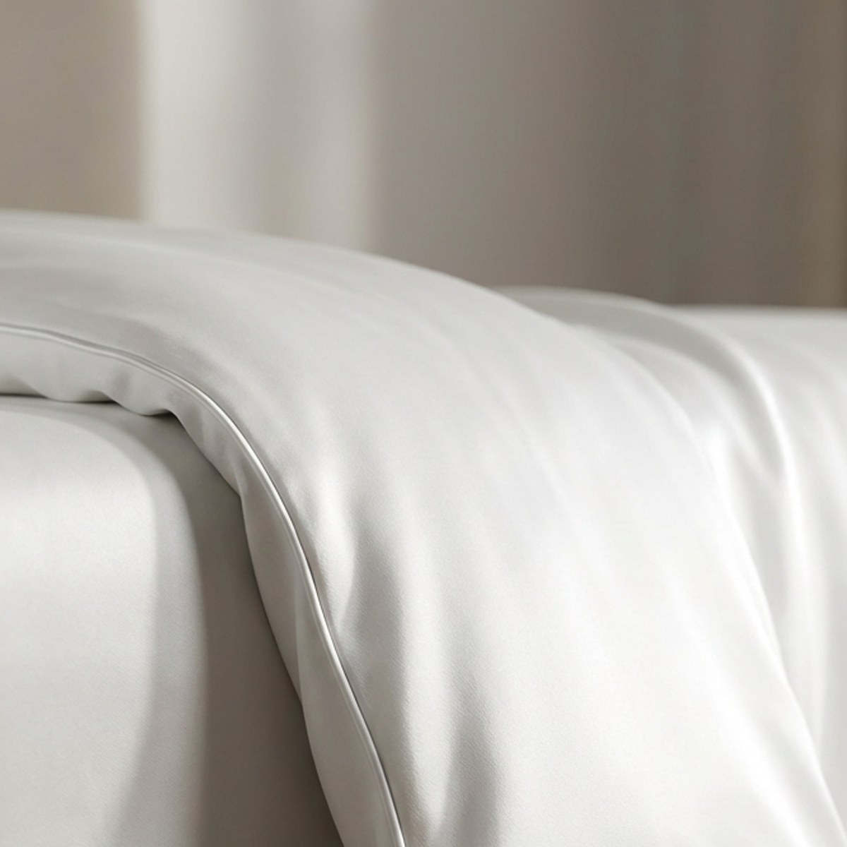 סט מצעי כותנה מצרית סאטן 500 לבן