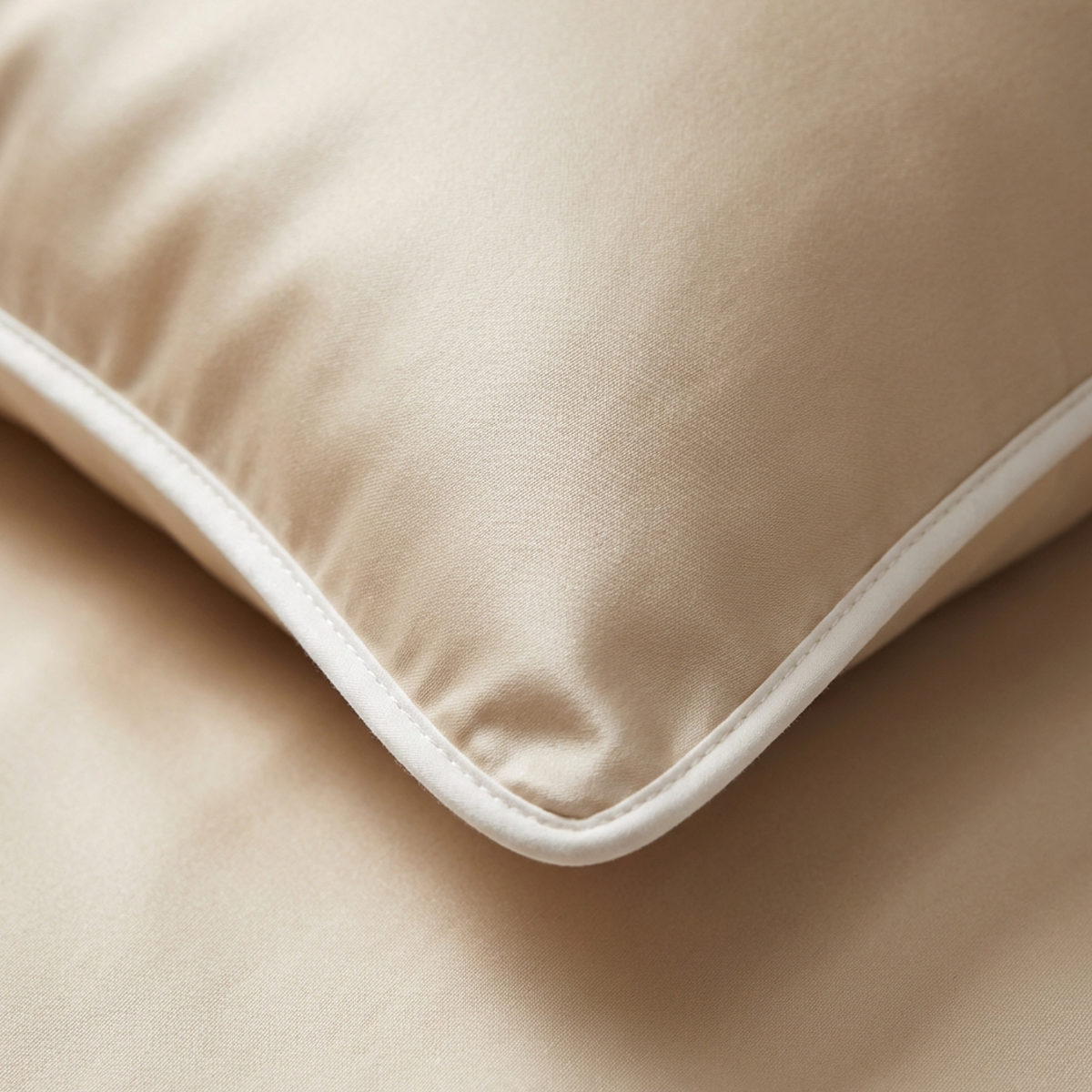 סט מצעי כותנה מצרית סאטן 500 שמנת