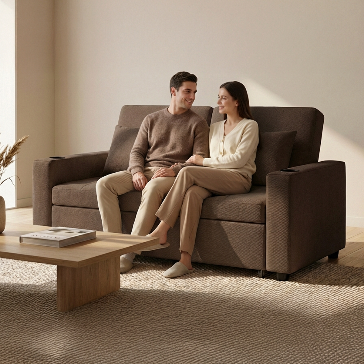 ספה נפתחת למיטה זוגית דגם נגה