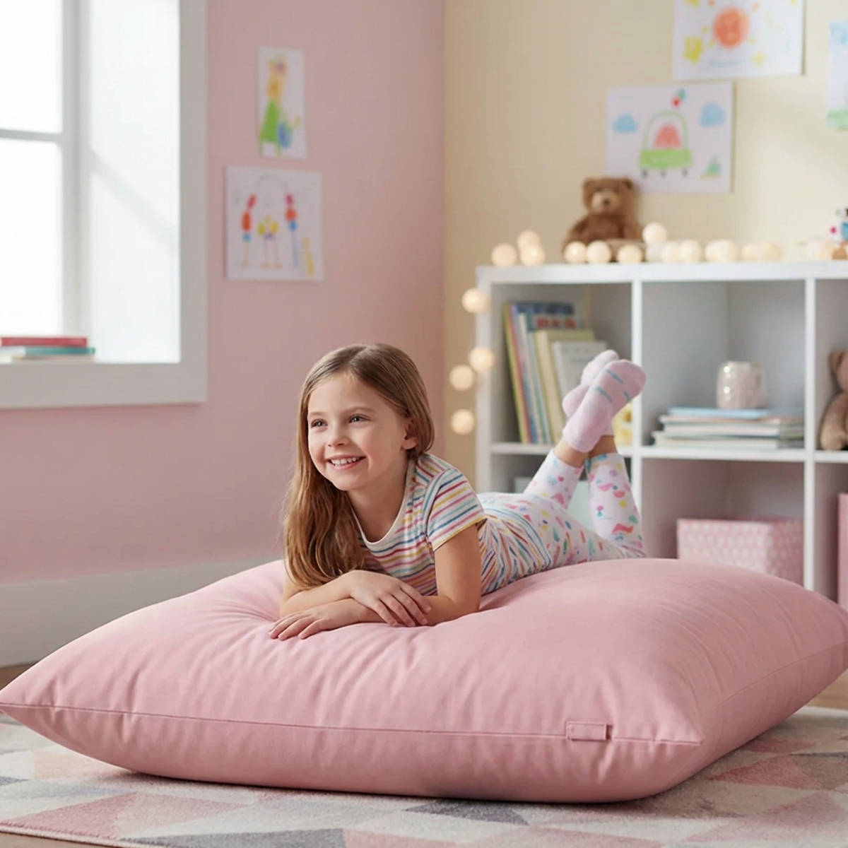 פוף מרובע גדול (85X110 ס”מ)