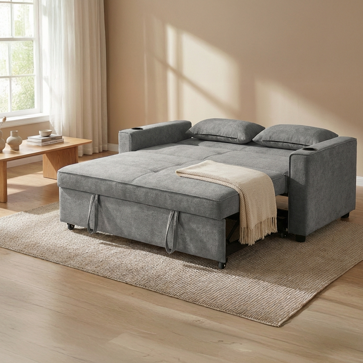 ספה נפתחת למיטה זוגית דגם נגה