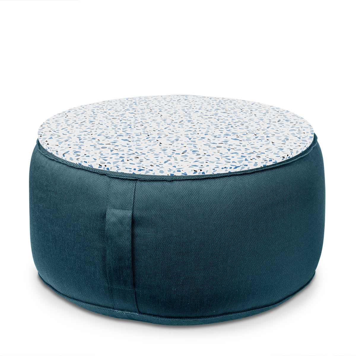 פוף הדום עגול Ø68 מבד חוץ עם מגש לבחירה