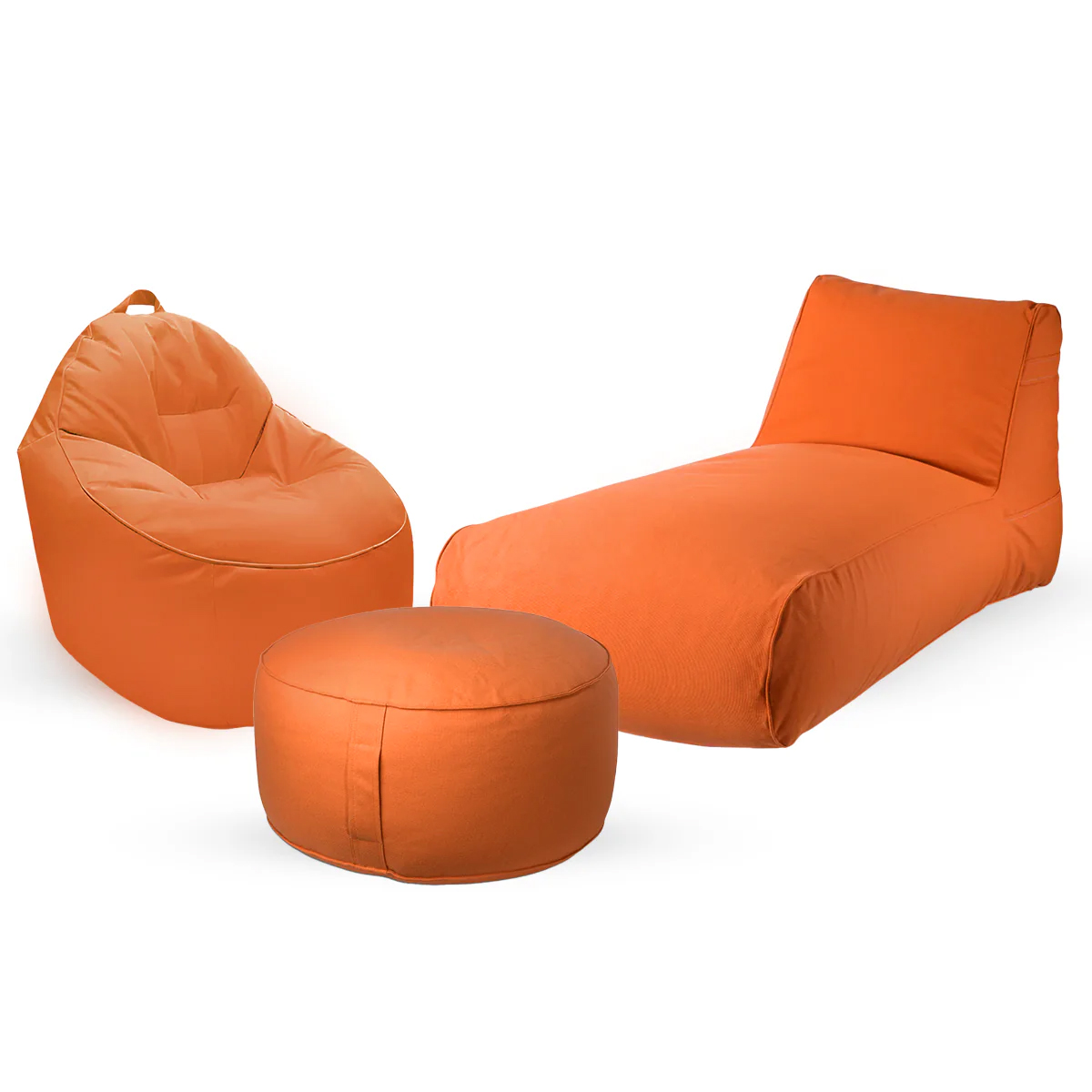 חבילת כורסא שזלונג מילאנו,כורסא טרנקילו והדום עגול מבד חוץ עמיד לשמש